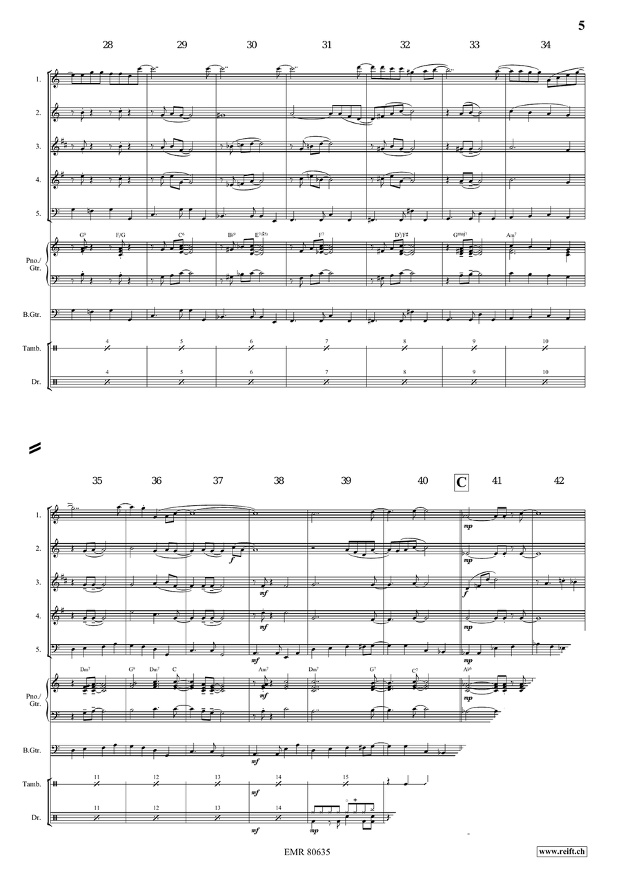 Smoke Gets In Your Eyes by Jerome Kern Woodwind Quintet - Sheet Music page 5