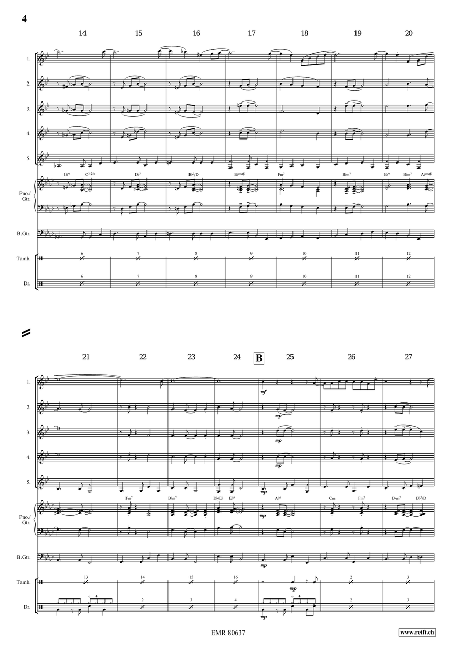 Smoke Gets In Your Eyes by Jerome Kern Euphonium Quintet - Sheet Music page 4