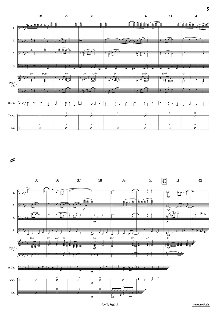 Smoke Gets In Your Eyes by Jerome Kern Bassoon Quartet - Sheet Music page 5