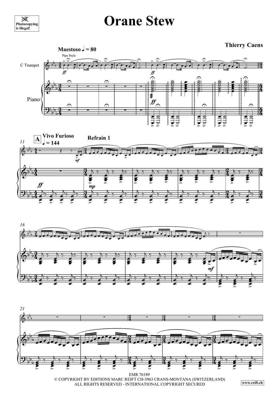 Orane Stew Orane Stew Trumpet Solo scores gallery preview page 4