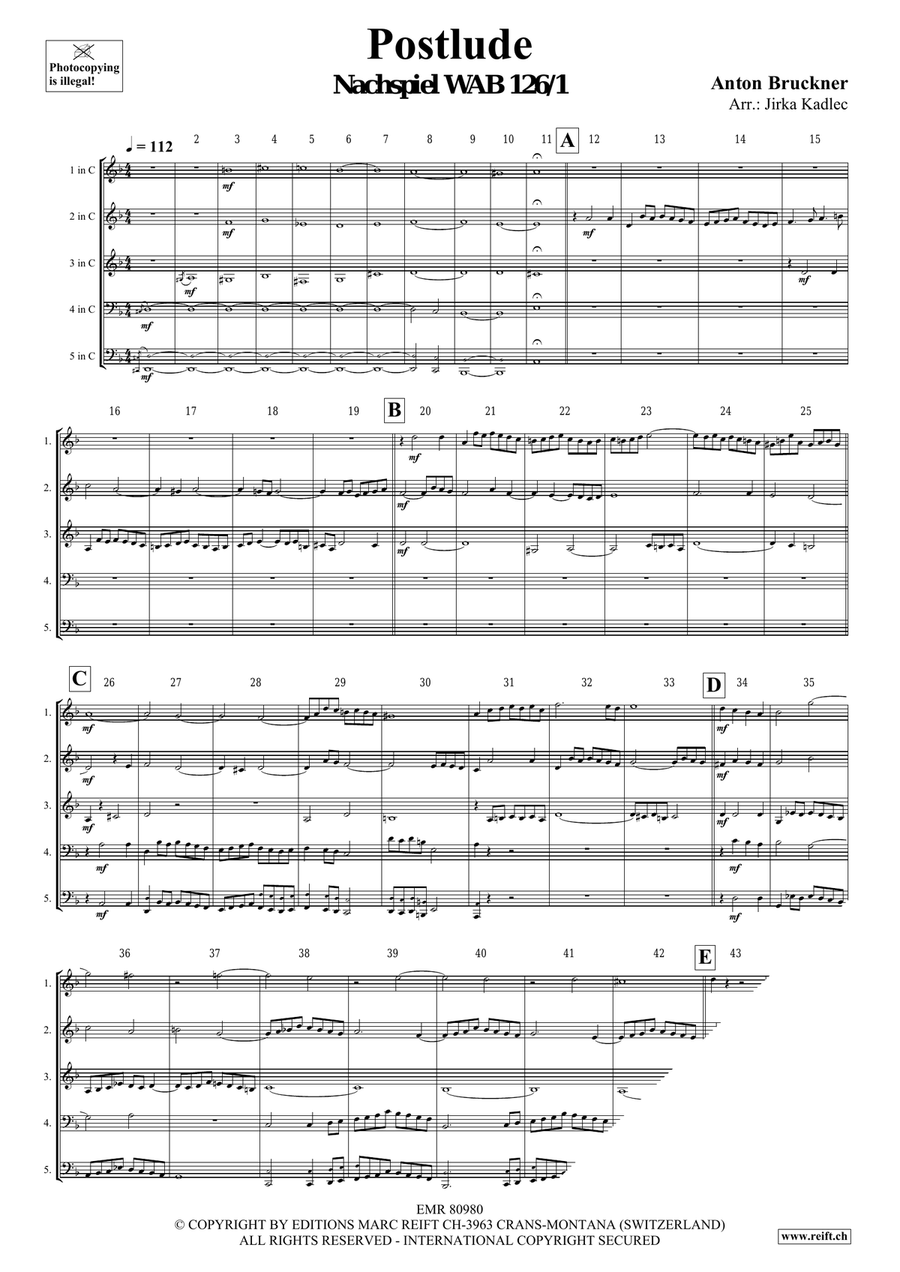 Postlude Postlude Brass Quintet scores gallery preview page 3