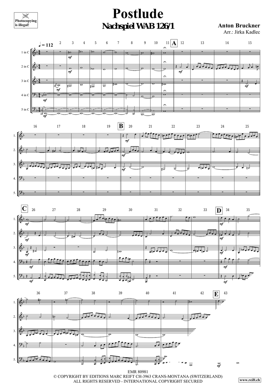 Postlude Postlude Woodwind Quintet scores gallery preview page 3