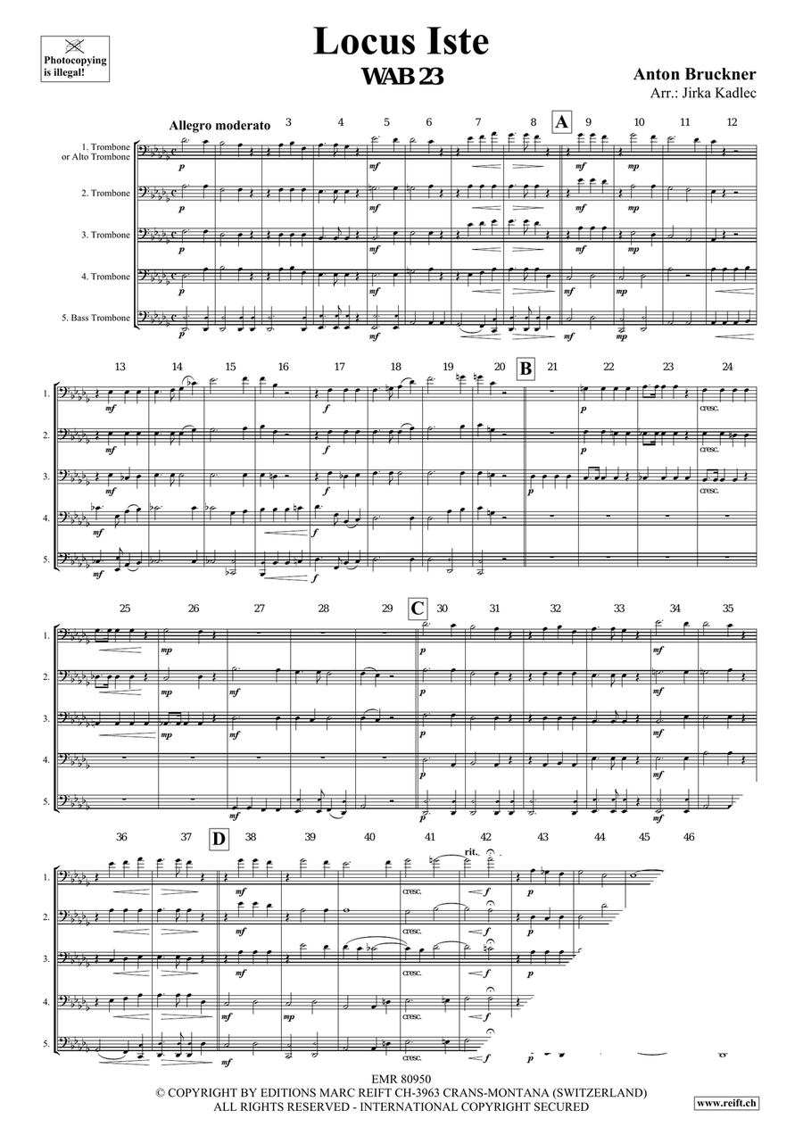 Locus Iste Locus Iste Trombone scores gallery preview page 3