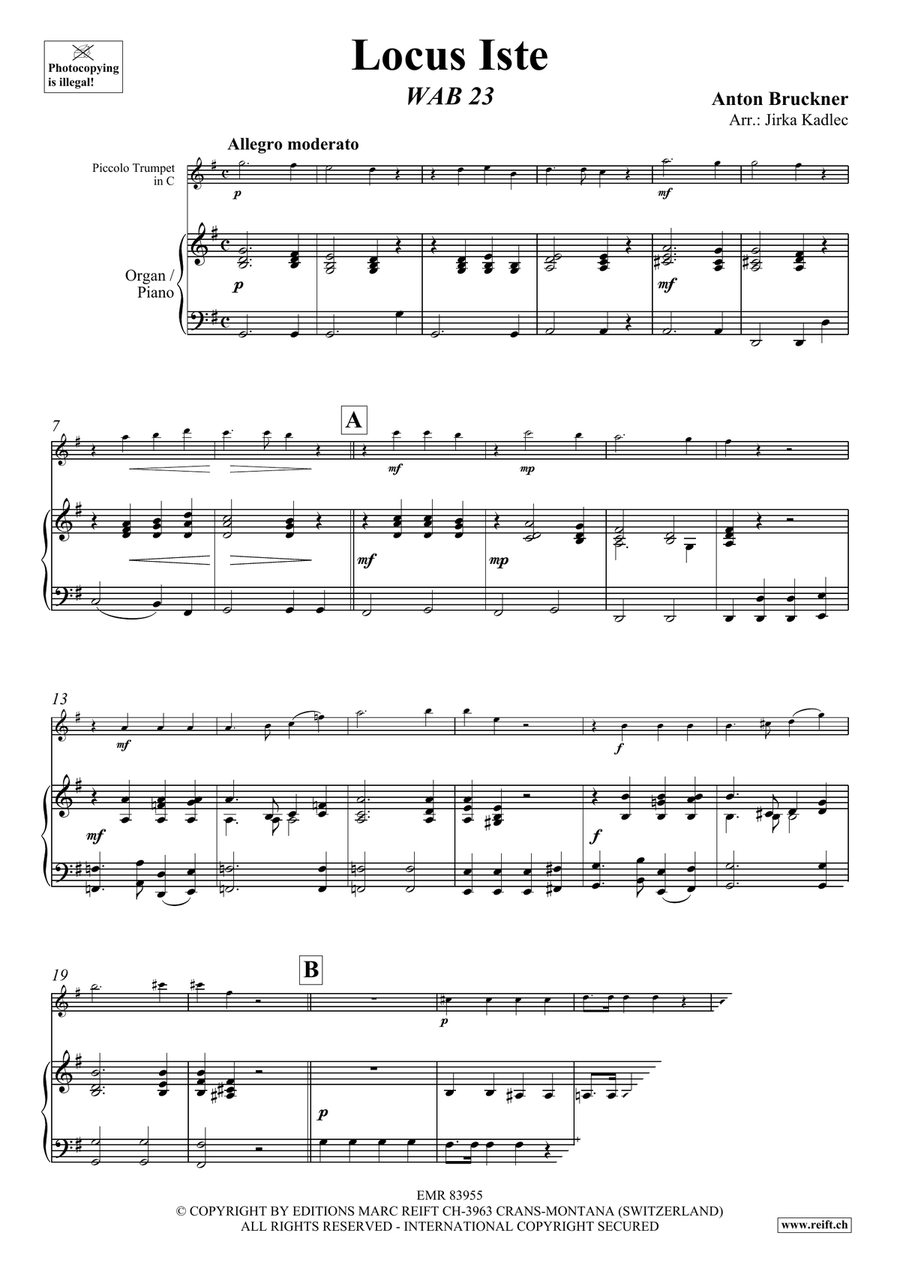 Locus Iste Locus Iste Piccolo Trumpet scores gallery preview page 3