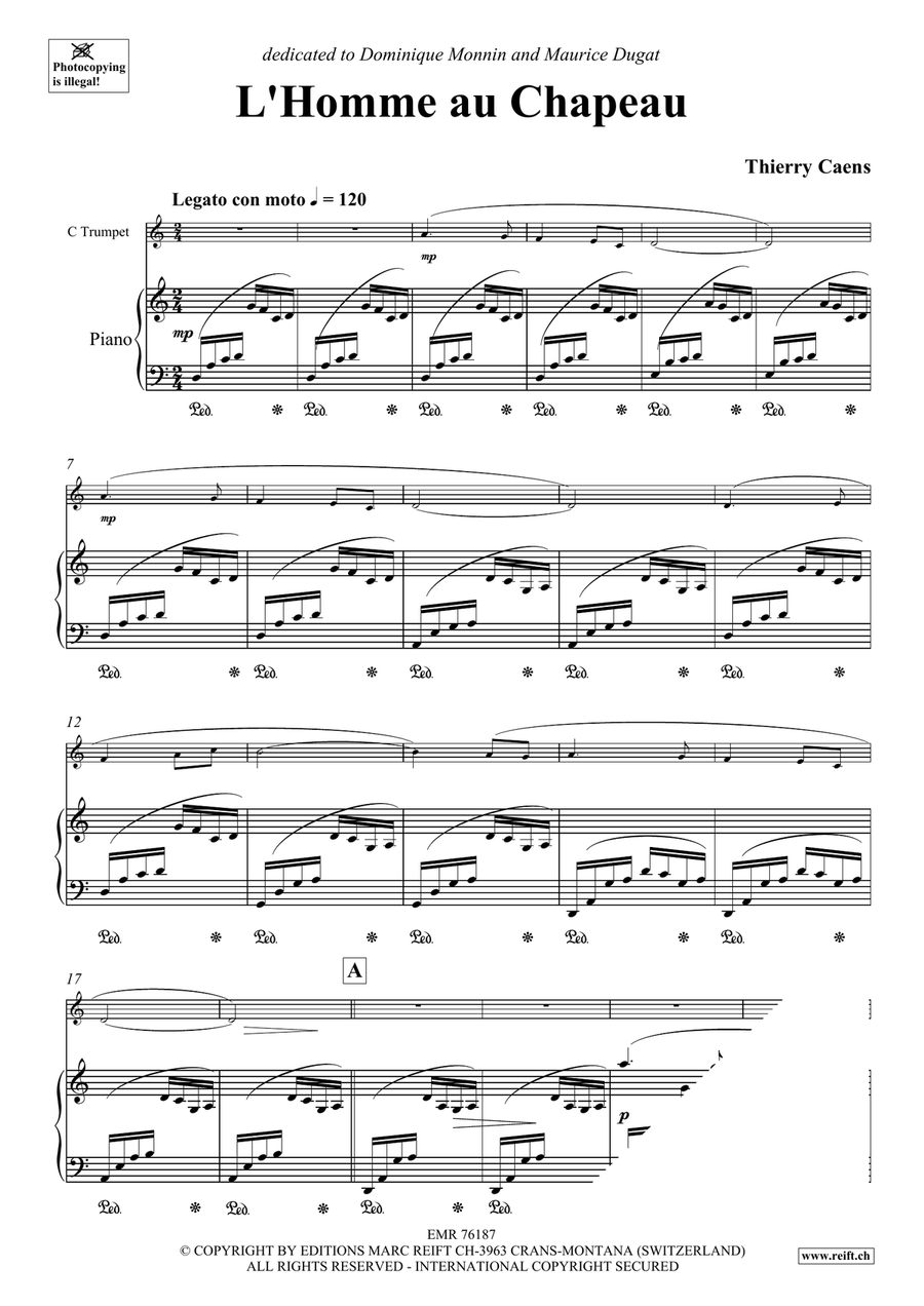 L'Homme au Chapeau L'Homme au Chapeau Trumpet Solo scores gallery preview page 3
