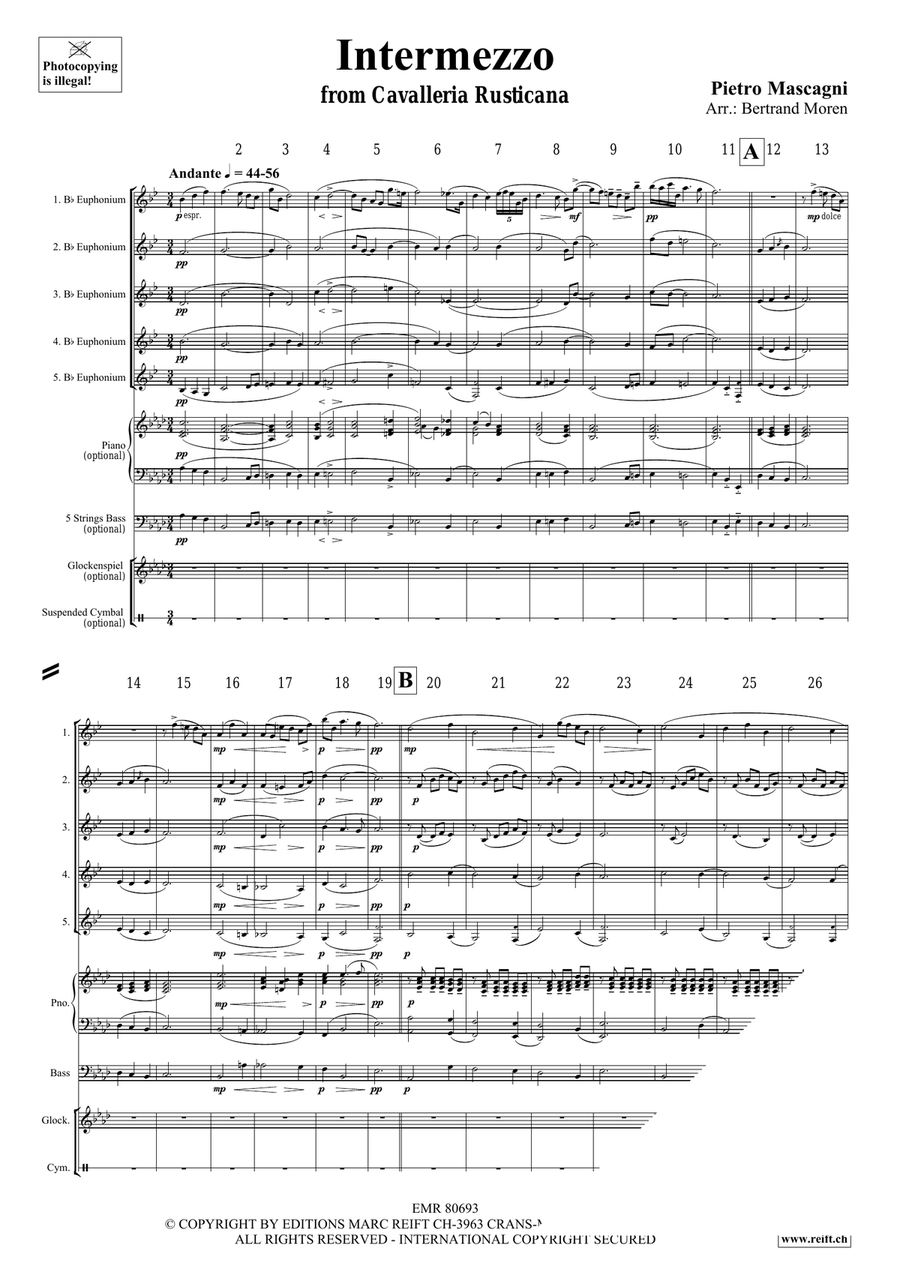 Intermezzo Intermezzo Euphonium Quintet scores gallery preview page 3