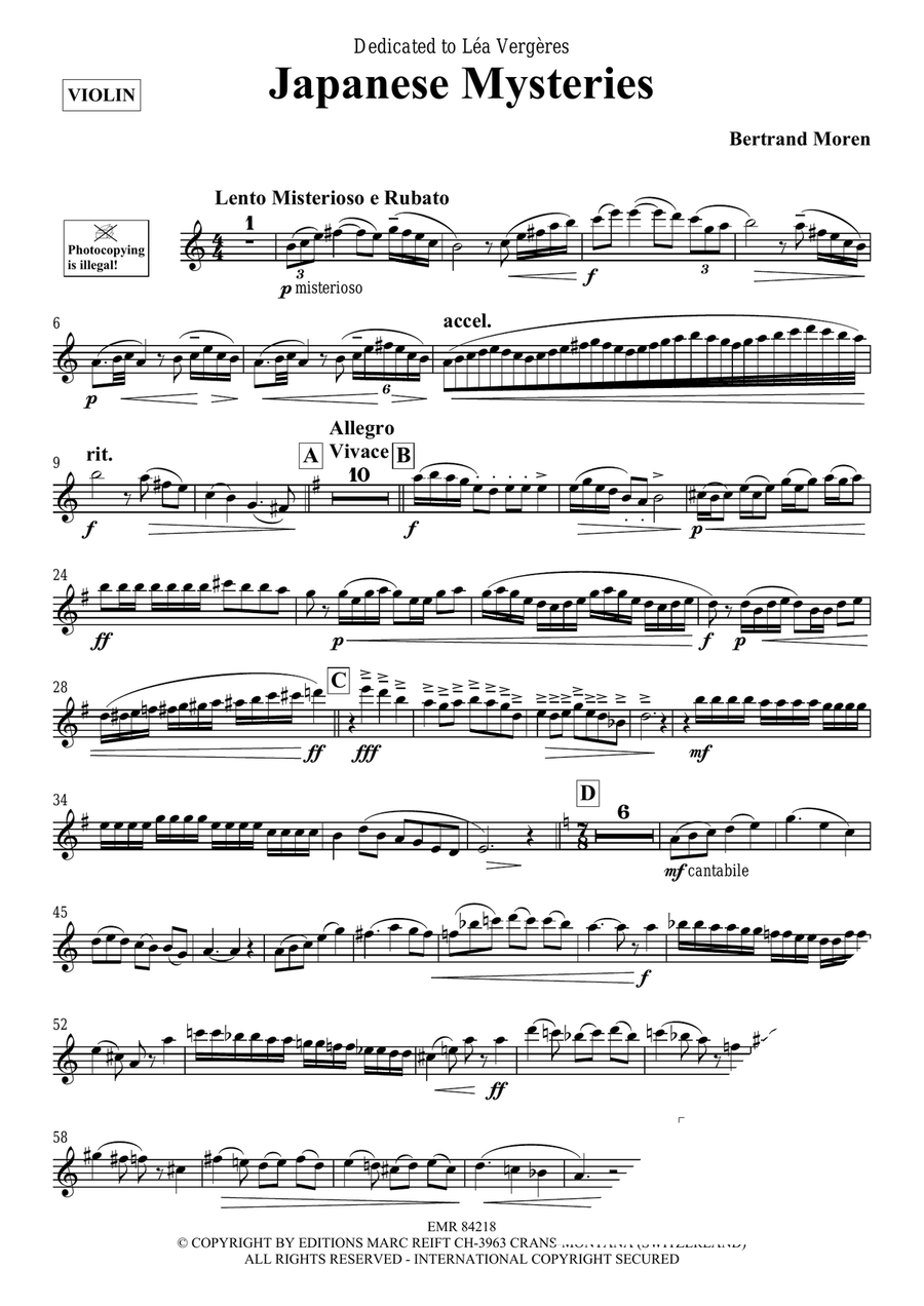 Japanese Mysteries Japanese Mysteries Violin Solo scores gallery preview page 4