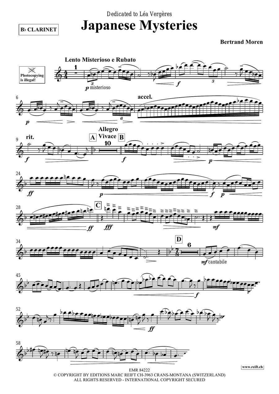 Japanese Mysteries Japanese Mysteries Clarinet Solo scores gallery preview page 4