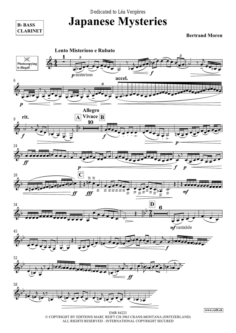 Japanese Mysteries Japanese Mysteries Bass Clarinet scores gallery preview page 4