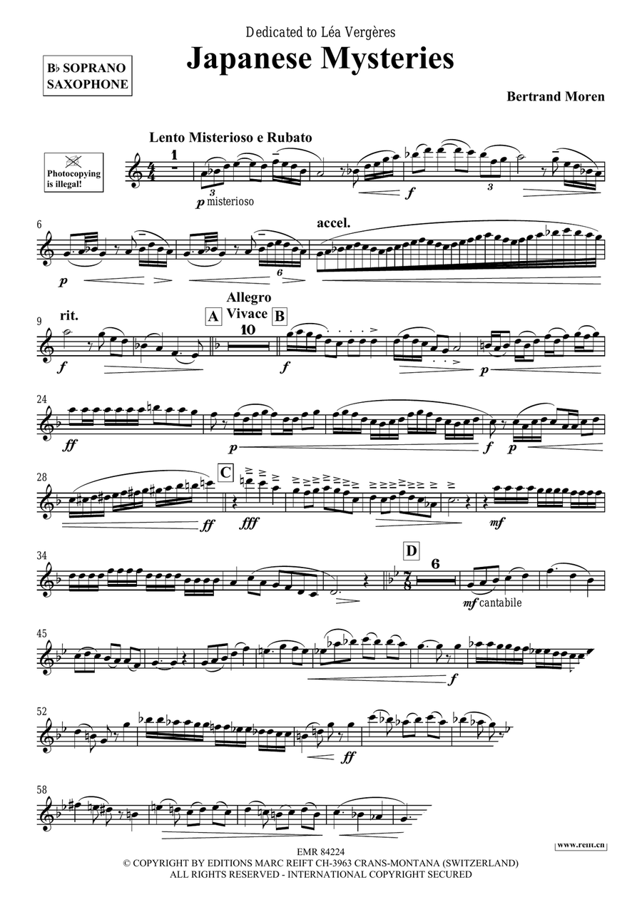 Japanese Mysteries Japanese Mysteries Soprano Saxophone scores gallery preview page 4
