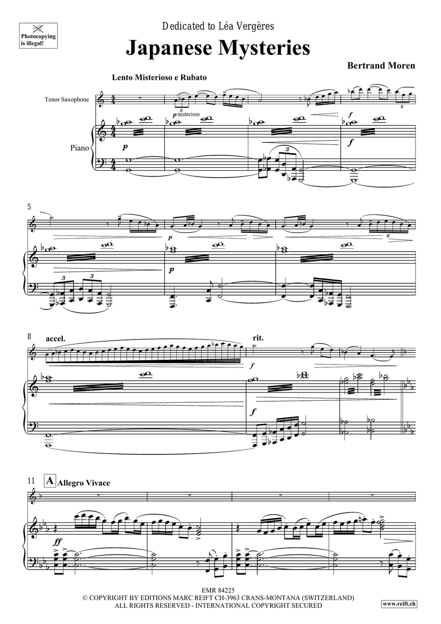 Japanese Mysteries Japanese Mysteries Tenor Saxophone scores gallery preview page 5