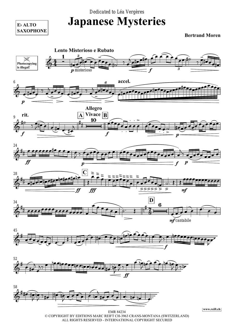 Japanese Mysteries Japanese Mysteries Alto Saxophone scores gallery preview page 4