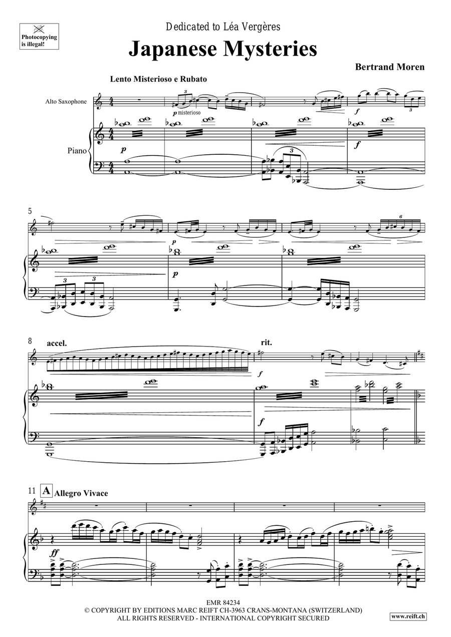 Japanese Mysteries Japanese Mysteries Alto Saxophone scores gallery preview page 5