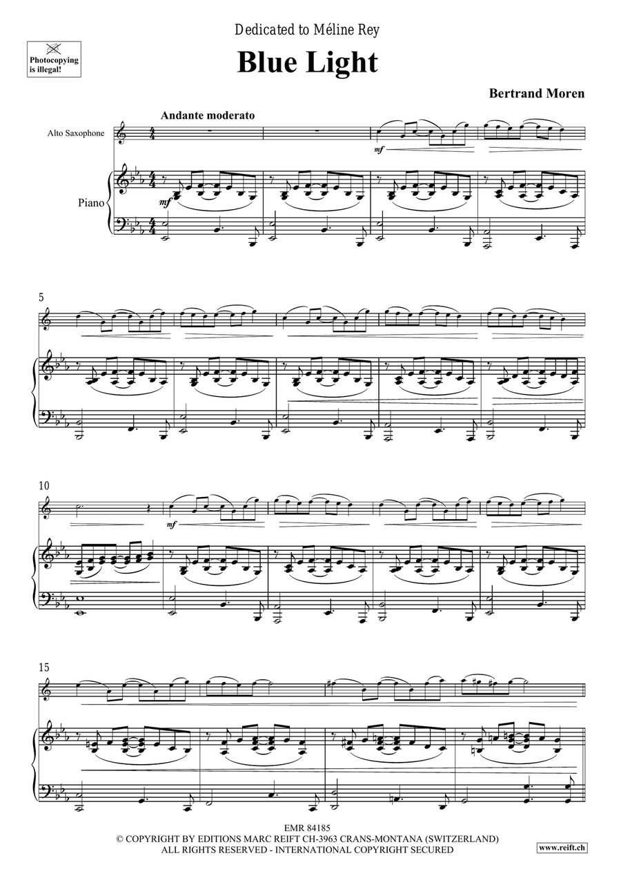 Blue Light Blue Light Alto Saxophone scores gallery preview page 5
