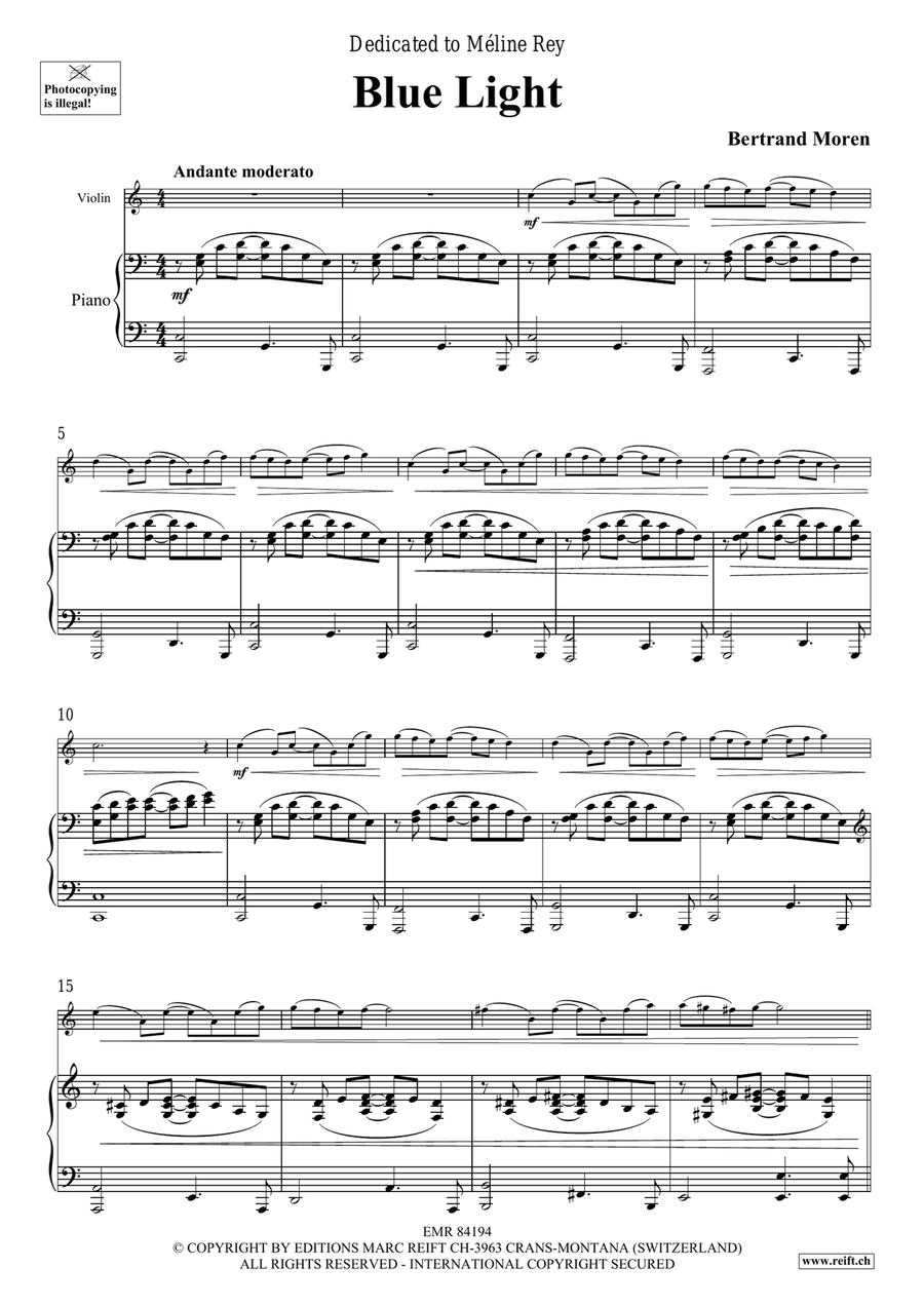 Blue Light Blue Light Violin Solo scores gallery preview page 5