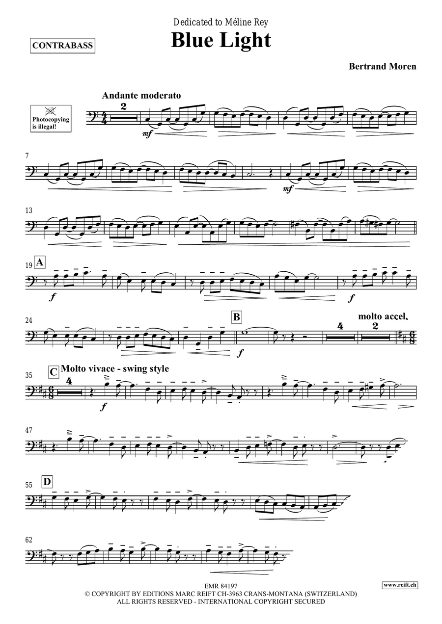 Blue Light Blue Light Double Bass scores gallery preview page 4