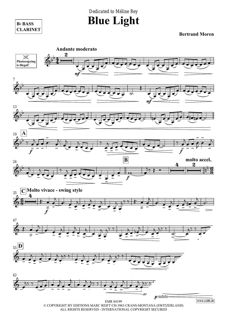 Blue Light Blue Light Bass Clarinet scores gallery preview page 4