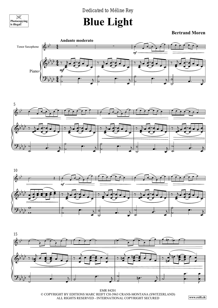 Blue Light Blue Light Tenor Saxophone scores gallery preview page 5