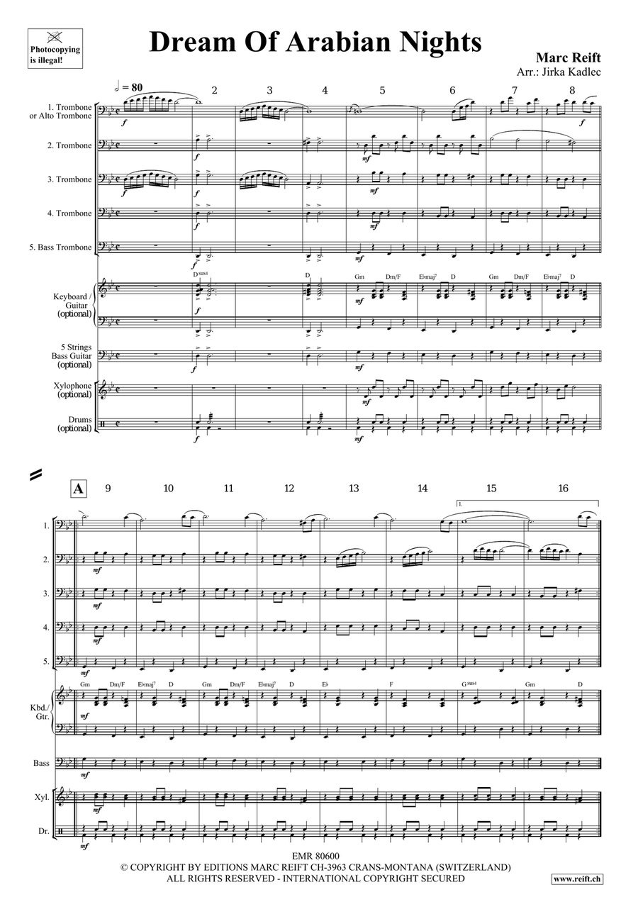 Dream Of Arabian Nights Dream Of Arabian Nights Trombone scores gallery preview page 4