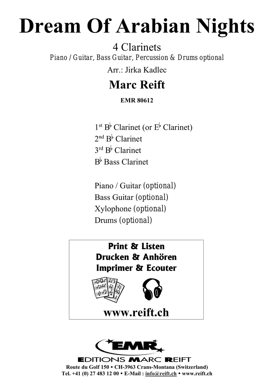 Dream Of Arabian Nights Dream Of Arabian Nights Clarinet Quartet scores gallery preview page 2