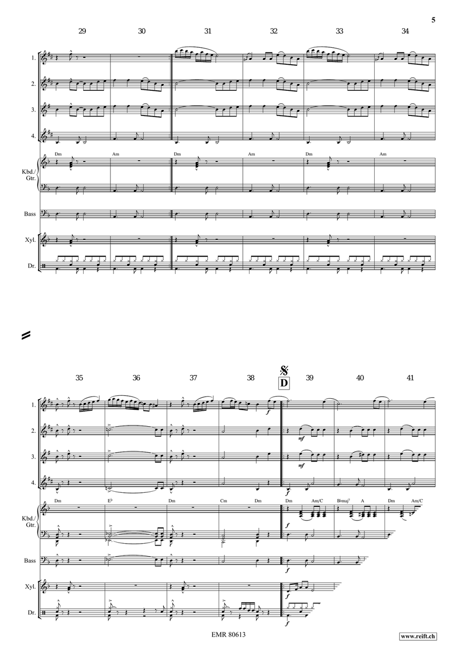 Dream Of Arabian Nights Dream Of Arabian Nights Saxophone Quartet scores gallery preview page 6