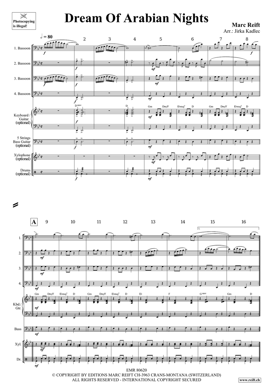 Dream Of Arabian Nights Dream Of Arabian Nights Bassoon Quartet scores gallery preview page 4