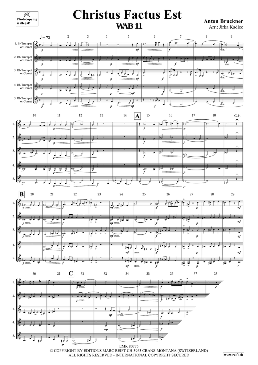 Christus Factus Est Christus Factus Est Cornet scores gallery preview page 3