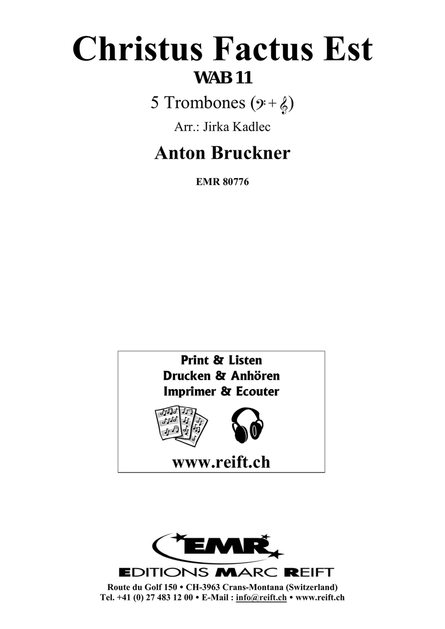 Christus Factus Est by Anton Bruckner Trombone - Sheet Music page 2