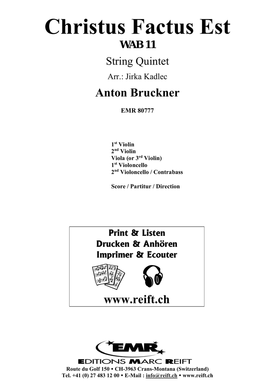 Christus Factus Est Christus Factus Est String Quintet scores gallery preview page 2