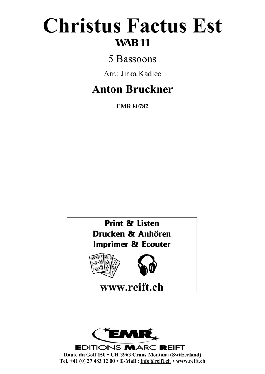 Christus Factus Est by Anton Bruckner Bassoon - Sheet Music page 2