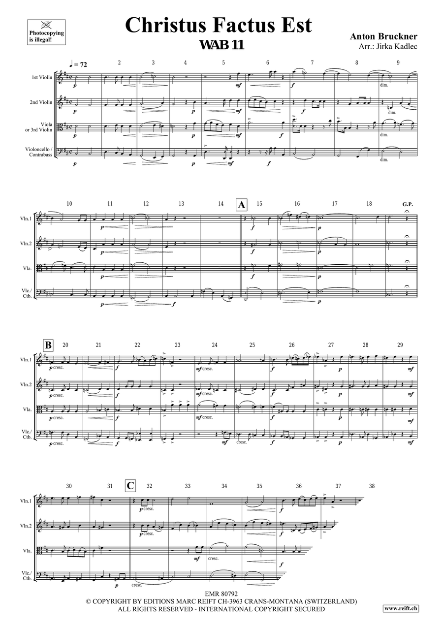 Christus Factus Est Christus Factus Est String Quartet scores gallery preview page 3