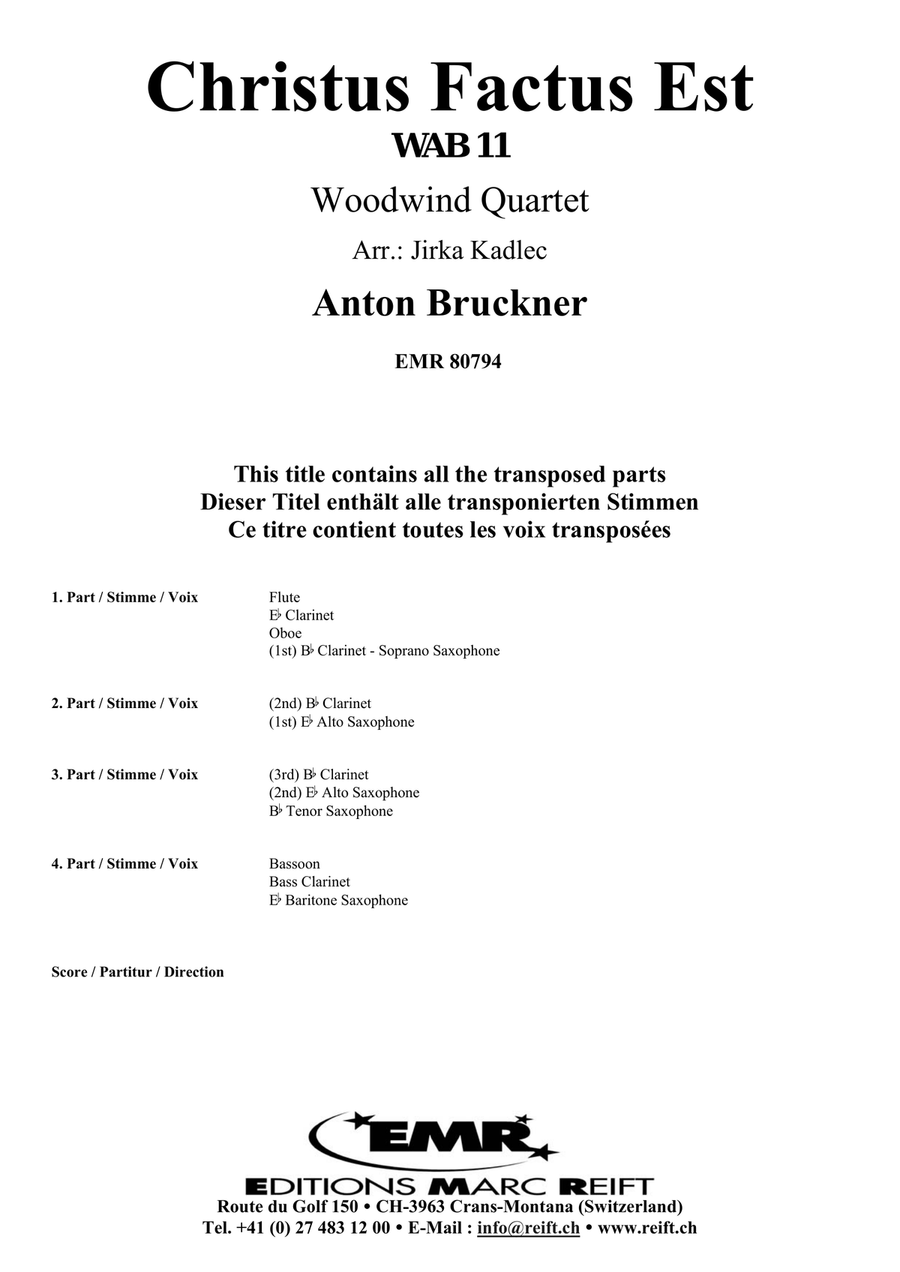 Christus Factus Est Christus Factus Est Woodwind Quartet scores gallery preview page 2