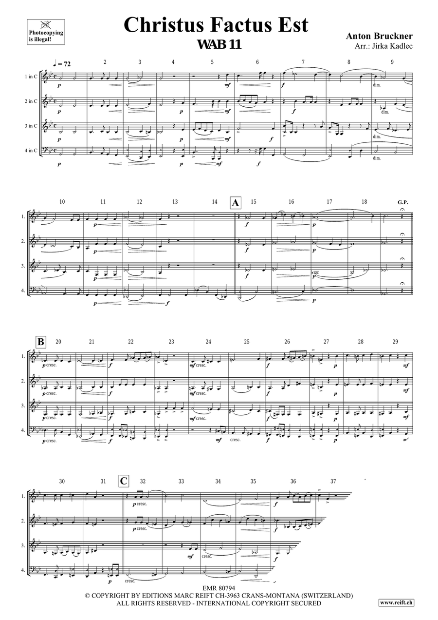 Christus Factus Est Christus Factus Est Woodwind Quartet scores gallery preview page 3