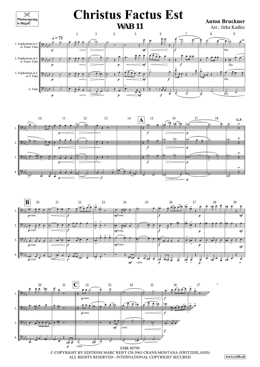 Christus Factus Est Christus Factus Est Tuba Quartet scores gallery preview page 3