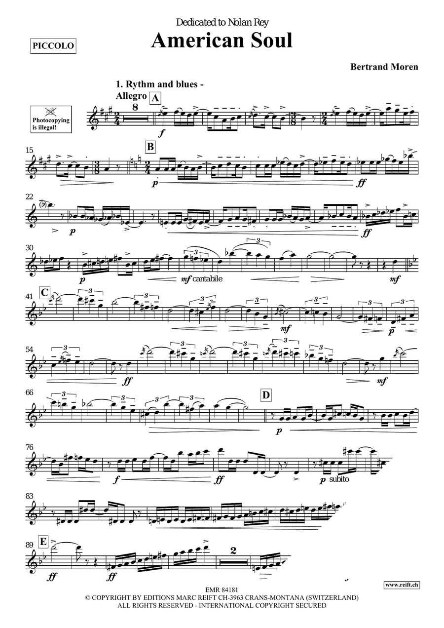 American Soul American Soul Piccolo scores gallery preview page 4