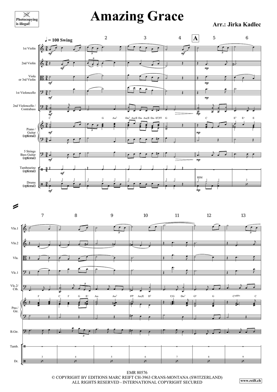 Amazing Grace Amazing Grace String Orchestra scores gallery preview page 3