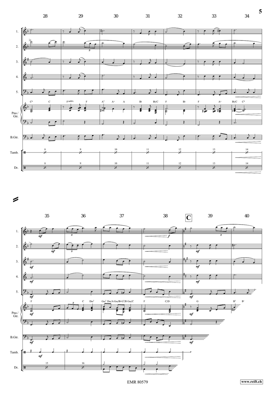 Amazing Grace Amazing Grace Woodwind Quintet scores gallery preview page 5