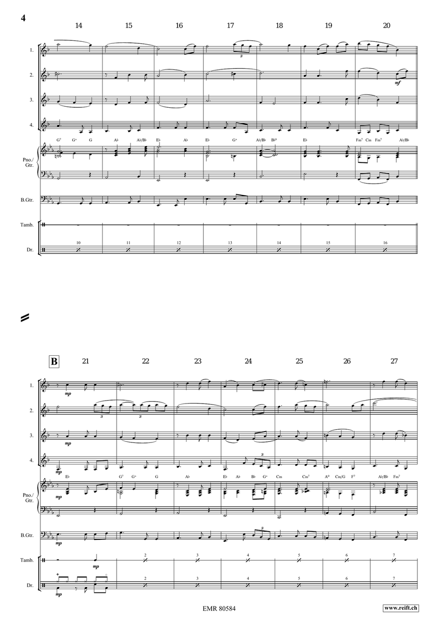 Amazing Grace Amazing Grace Clarinet Quartet scores gallery preview page 4