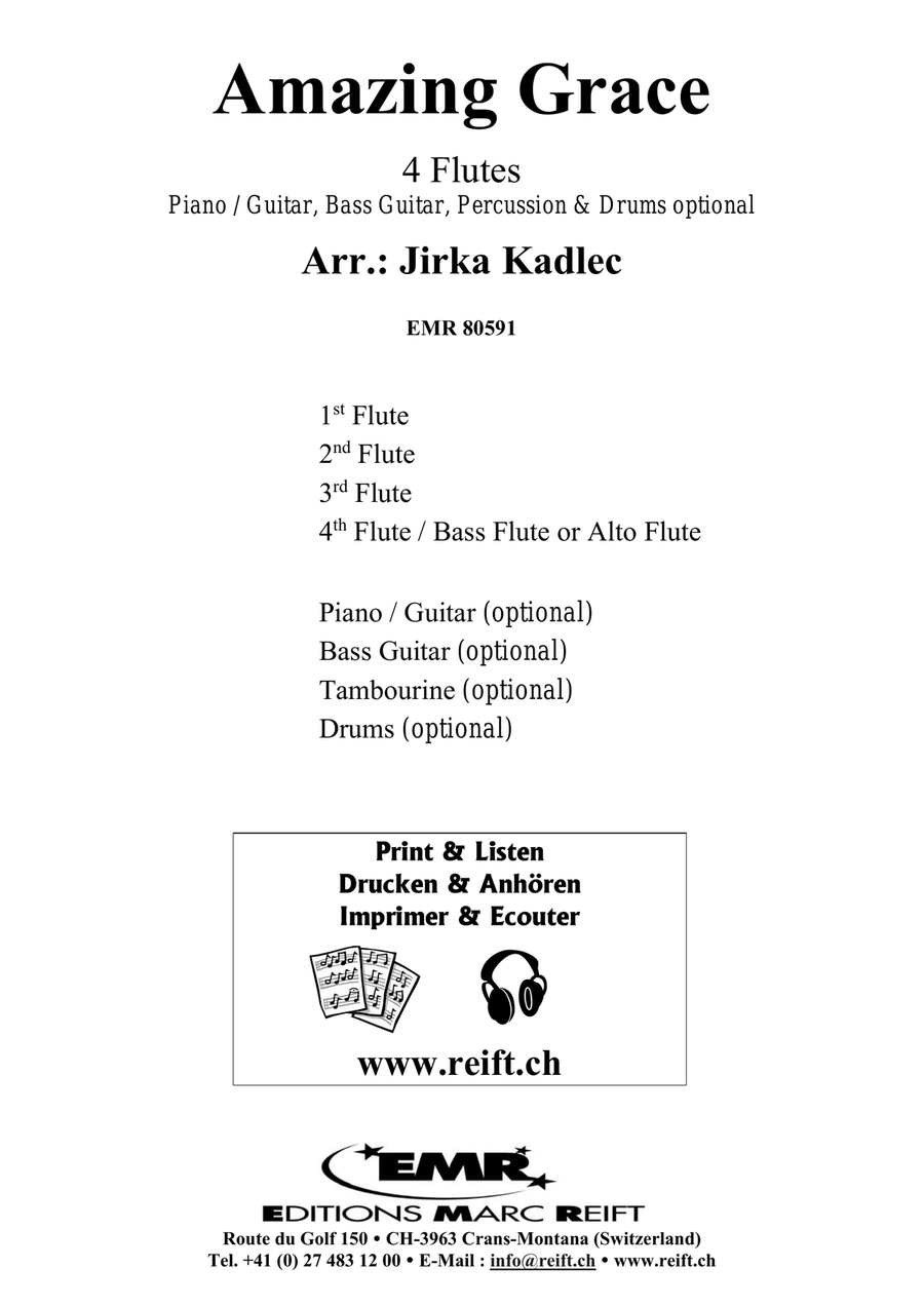 Amazing Grace Amazing Grace Flute Quartet scores gallery preview page 2
