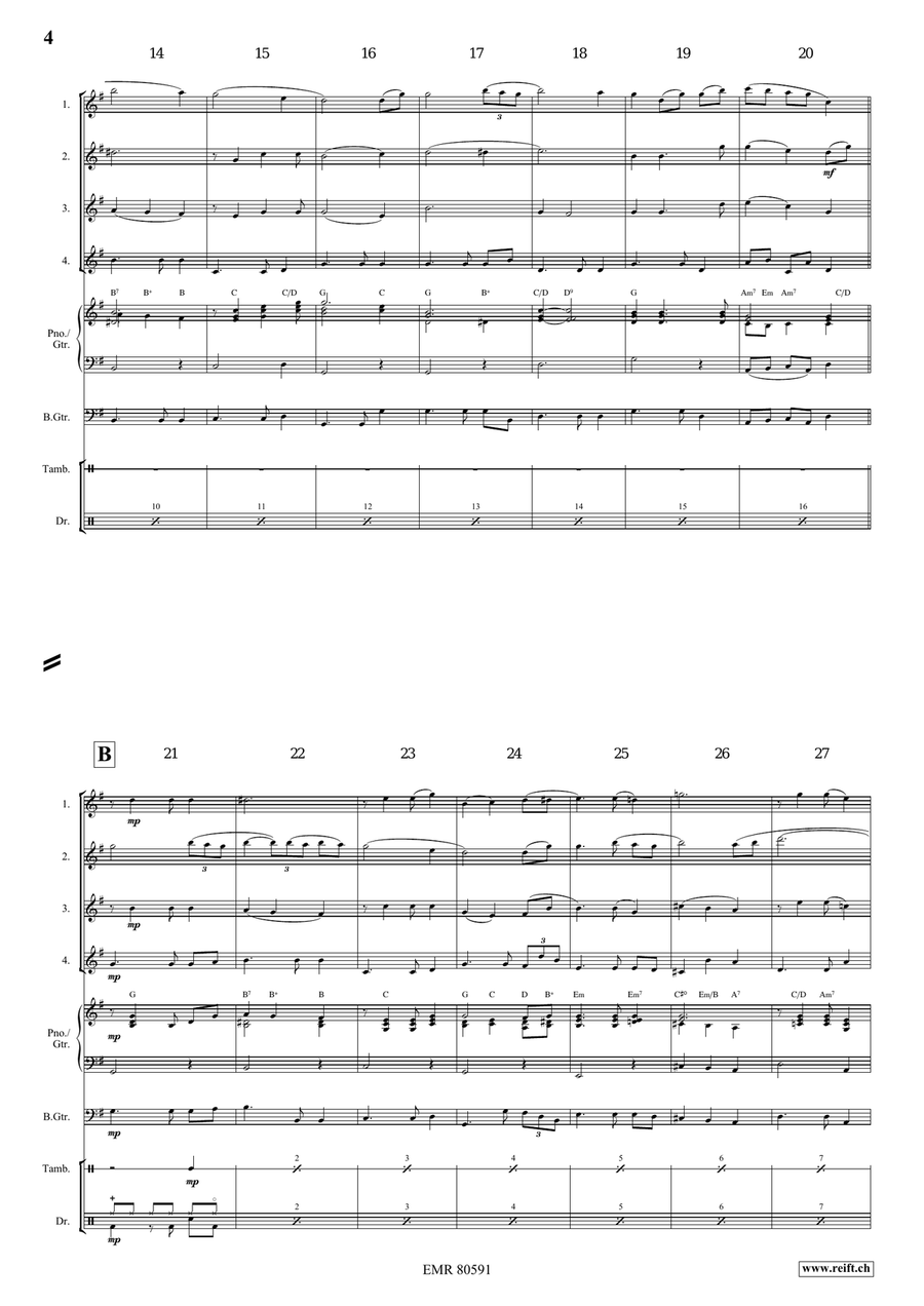 Amazing Grace Amazing Grace Flute Quartet scores gallery preview page 4