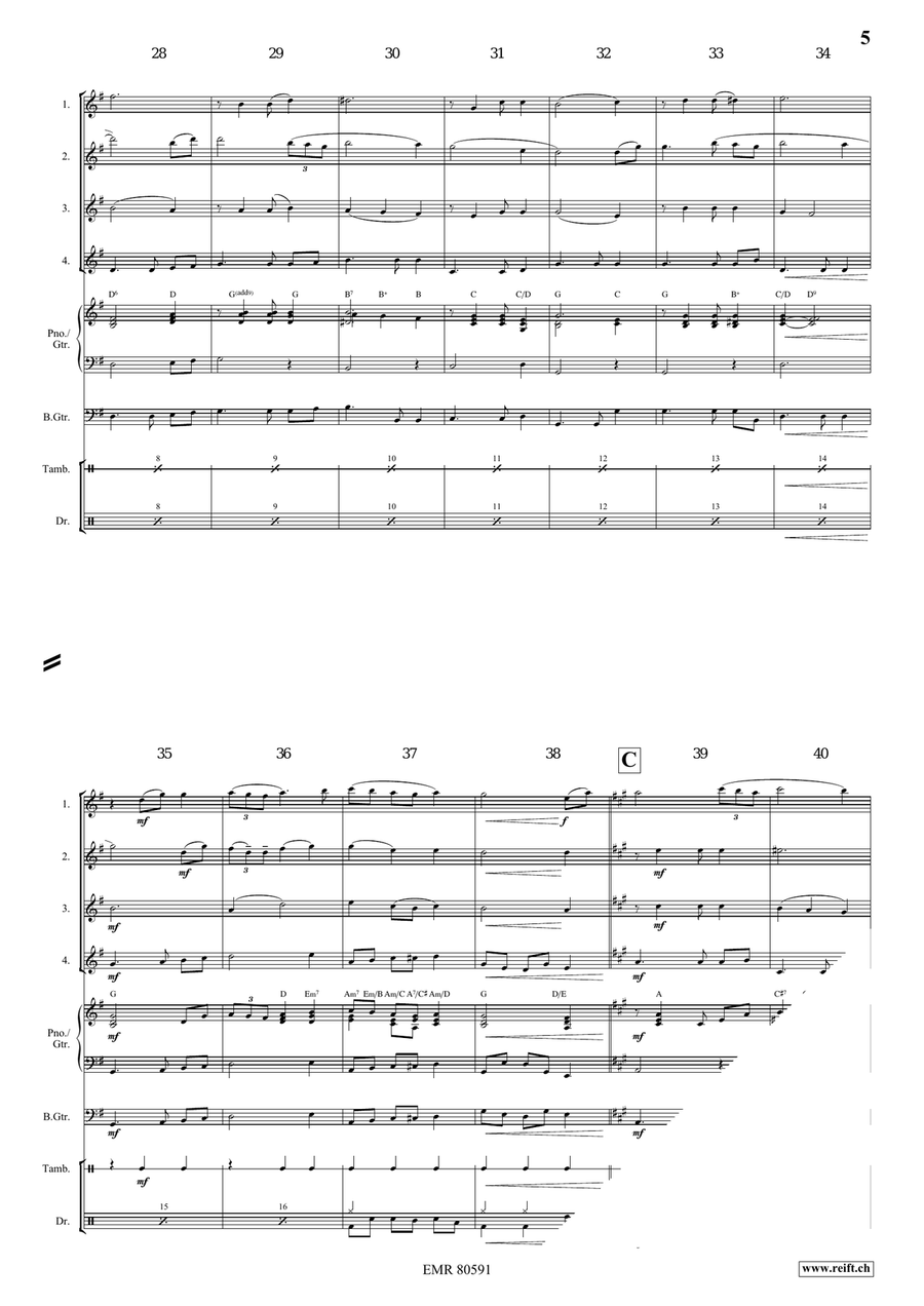 Amazing Grace Amazing Grace Flute Quartet scores gallery preview page 5