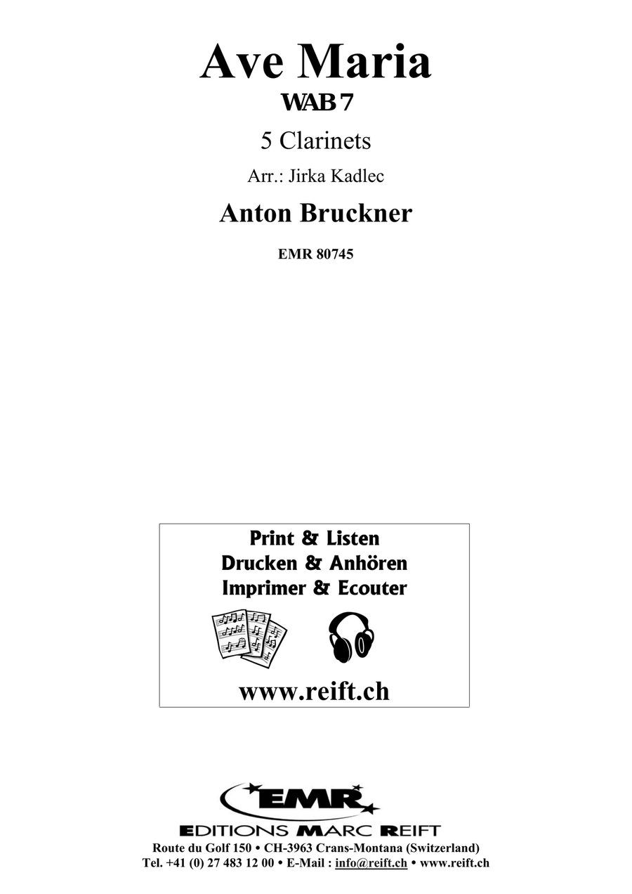 Ave Maria Ave Maria Clarinet Quintet scores gallery preview page 2