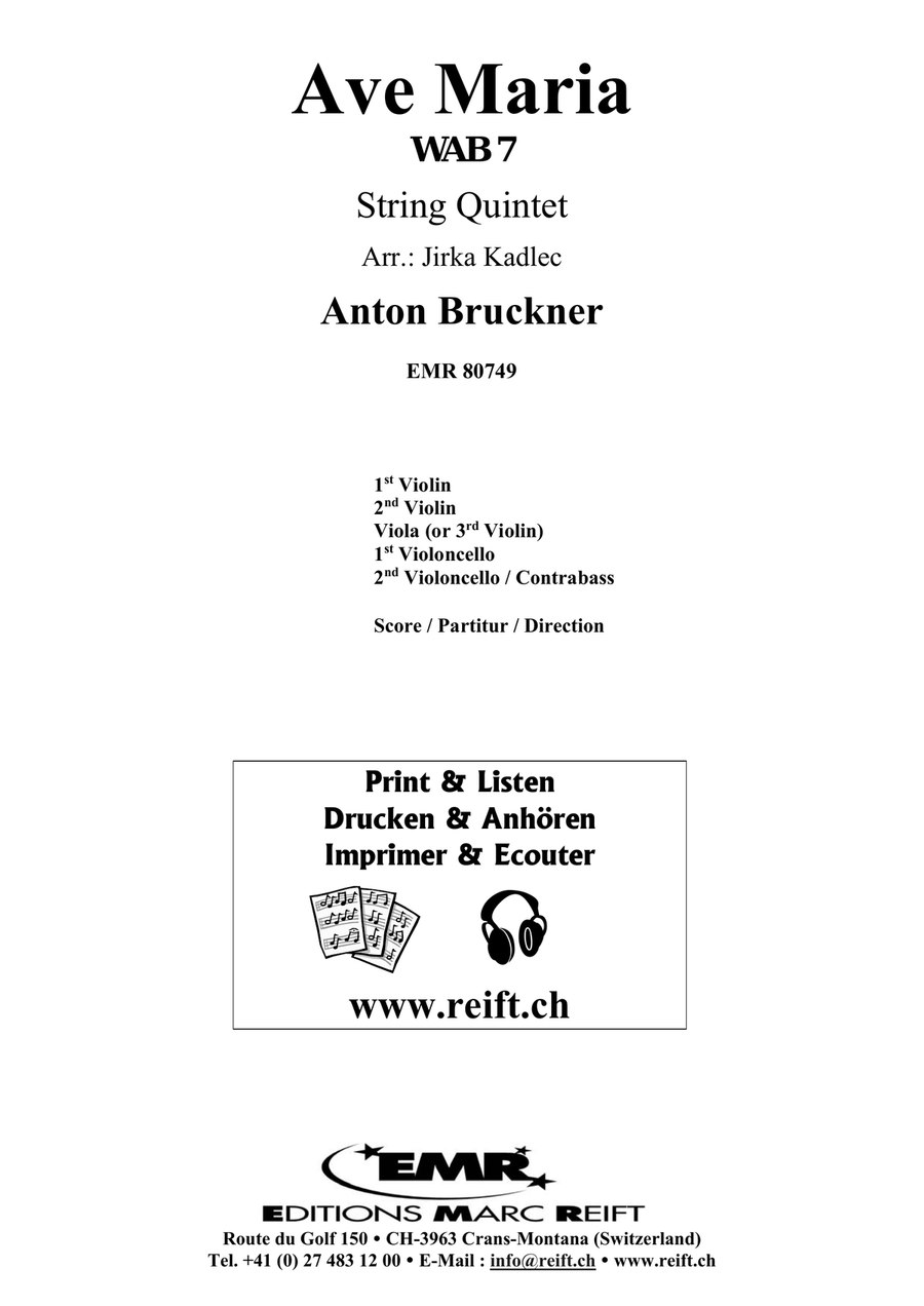 Ave Maria Ave Maria String Quintet scores gallery preview page 2