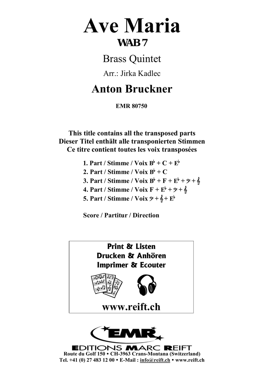 Ave Maria Ave Maria Brass Quintet scores gallery preview page 2