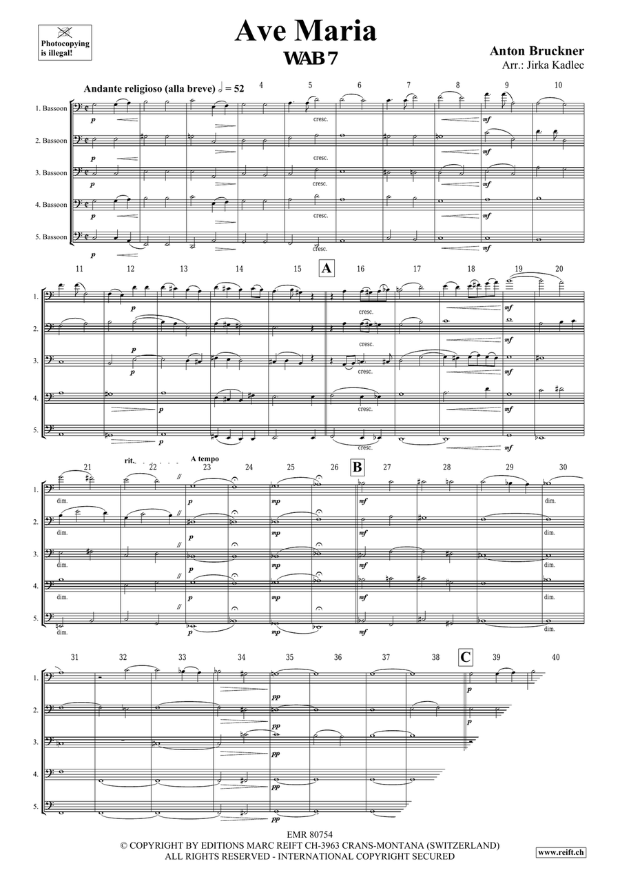 Ave Maria Ave Maria Bassoon scores gallery preview page 3