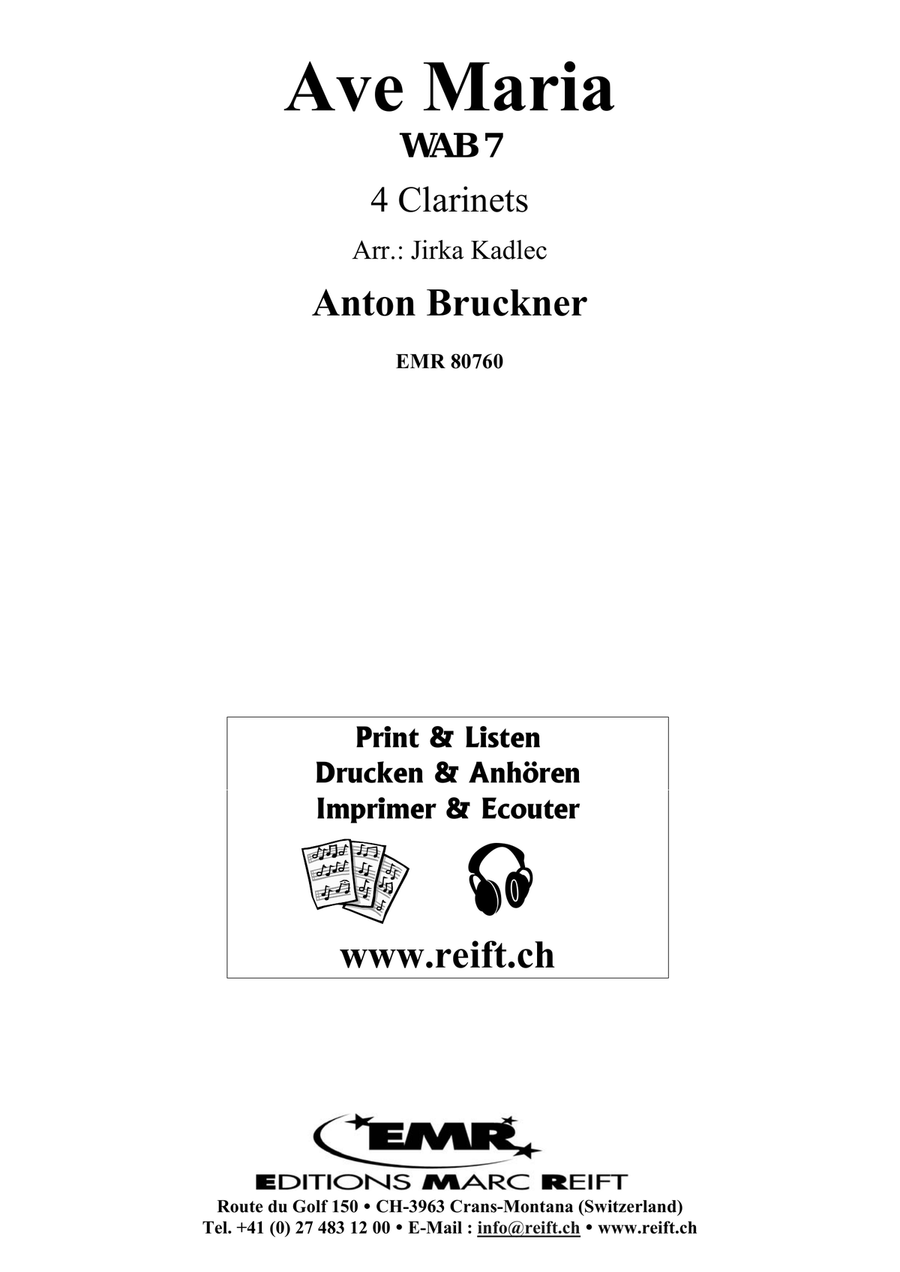 Ave Maria Ave Maria Clarinet Quartet scores gallery preview page 2
