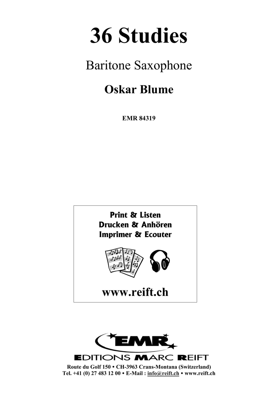 36 Studies 36 Studies Baritone Saxophone scores gallery preview page 2