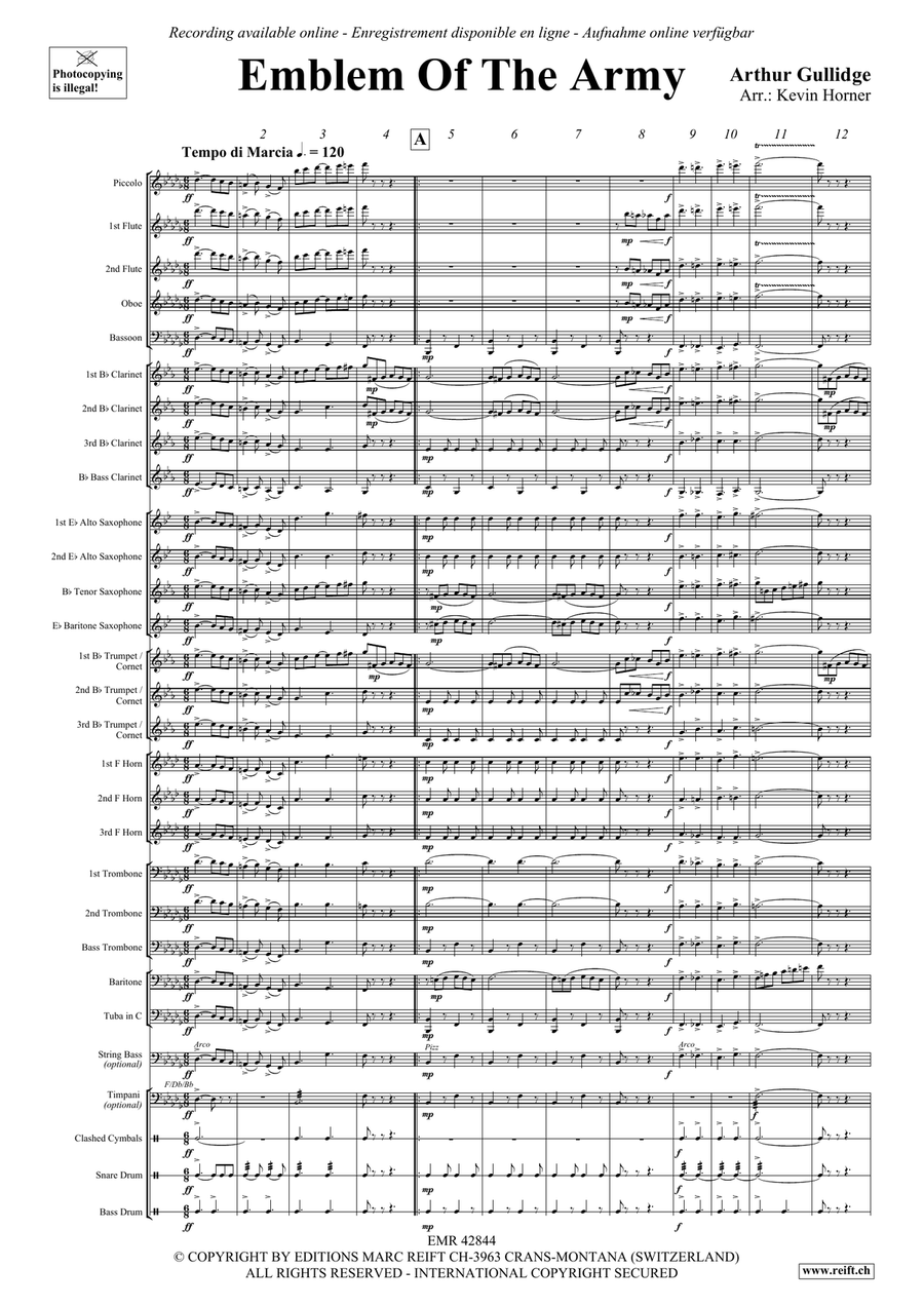 Emblem Of The Army Emblem Of The Army Concert Band scores gallery preview page 4