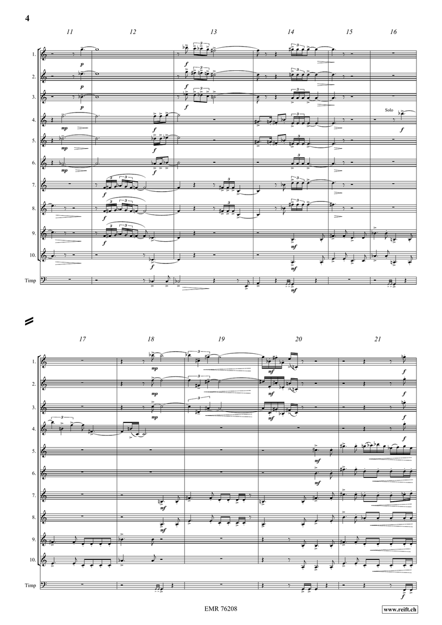 M.A. Fanfare Anniversaire Trumpet scores gallery preview page 4