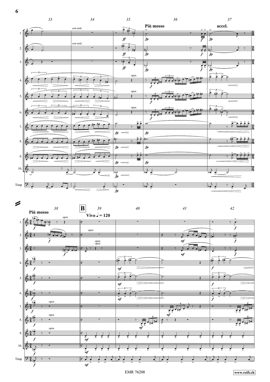 M.A. Fanfare Anniversaire Trumpet scores gallery preview page 6